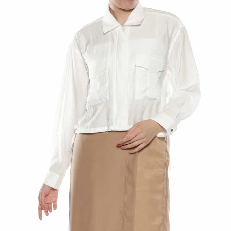 BARNEYS NEW YORK ドローストリングシャツジャケット OFF WHITE