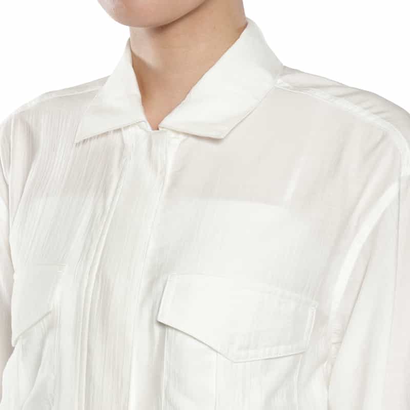 BARNEYS NEW YORK ドローストリングシャツジャケット OFF WHITE