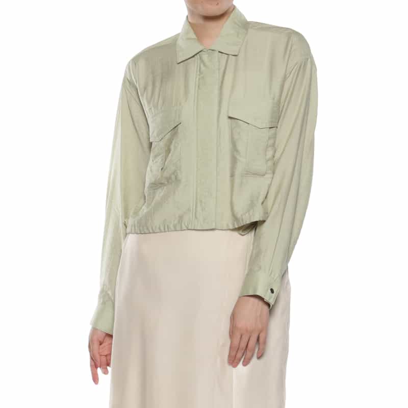 BARNEYS NEW YORK ドローストリングシャツジャケット KHAKI