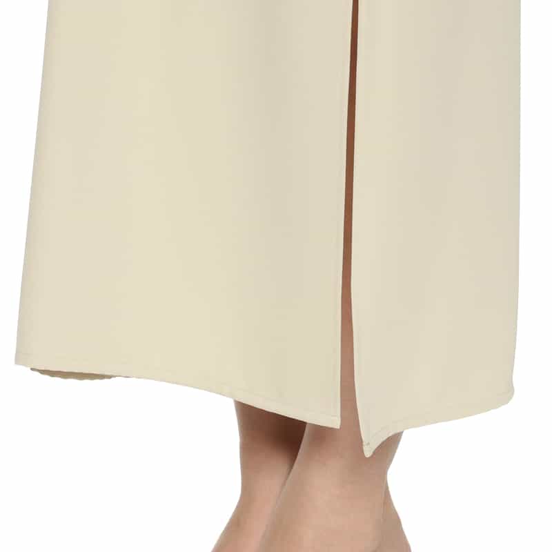 BARNEYS NEW YORK ウォッシャブル ウエストリボン付きドルマンスリーブドレス BEIGE