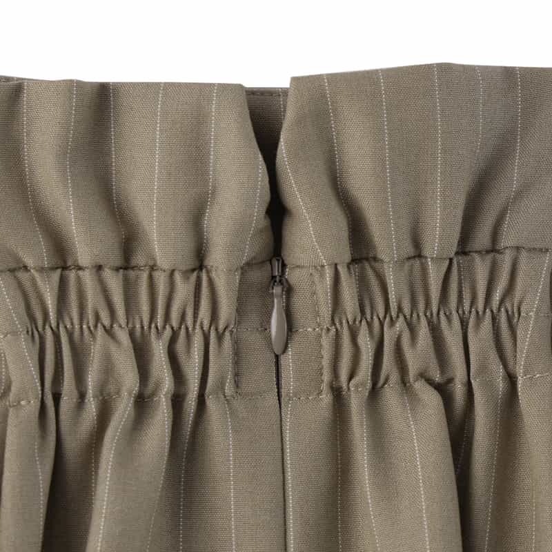 BARNEYS NEW YORK セットアップ サイドプリーツ入りラップスカート BEIGE