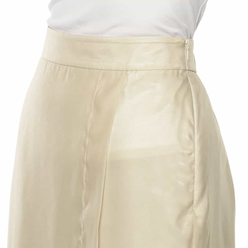 BARNEYS NEW YORK ウォッシャブル シアー素材レイヤードスカート LT BEIGE