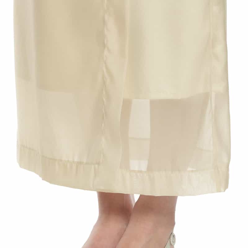 BARNEYS NEW YORK ウォッシャブル シアー素材レイヤードスカート LT BEIGE