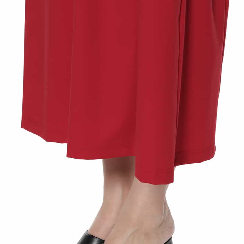 BARNEYS NEW YORK ウォッシャブル ショルダータック入りドレス RED