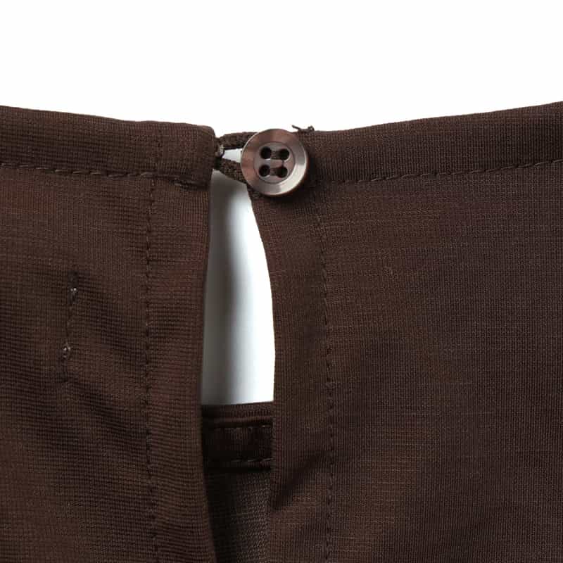 BARNEYS NEW YORK ウォッシャブル ショルダータック入りドレス BROWN