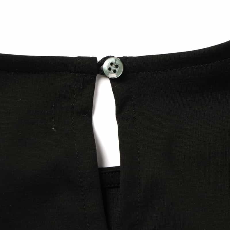 BARNEYS NEW YORK ウォッシャブル ショルダータック入りドレス BLACK