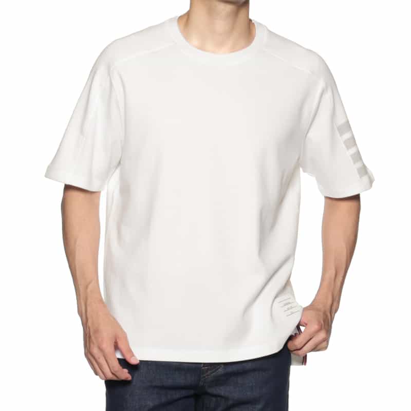 THOM BROWNE THOM BROWNE＜トム ブラウン＞ クルーネックTシャツ WHITE