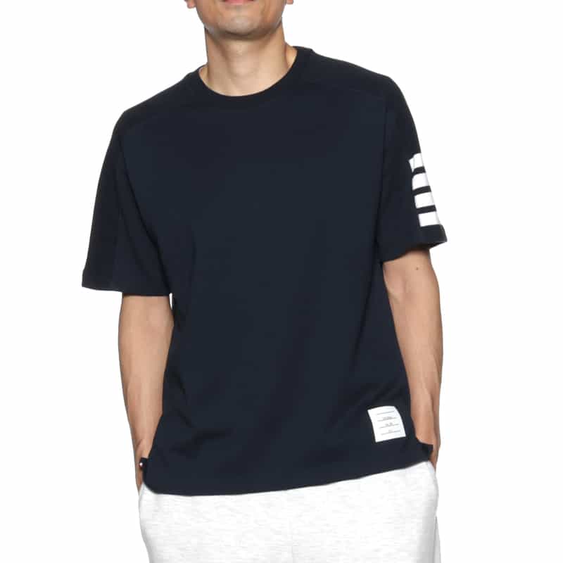 THOM BROWNE THOM BROWNE＜トム ブラウン＞ クルーネックTシャツ NAVY