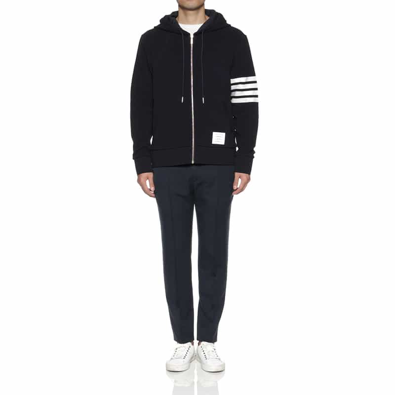 THOM BROWNE THOM BROWNE＜トム ブラウン＞ ジップアップパーカー NAVY