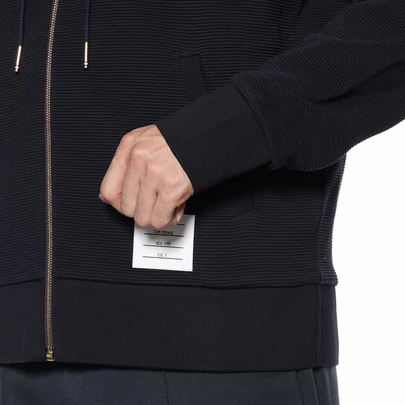 THOM BROWNE THOM BROWNE＜トム ブラウン＞ ジップアップパーカー NAVY