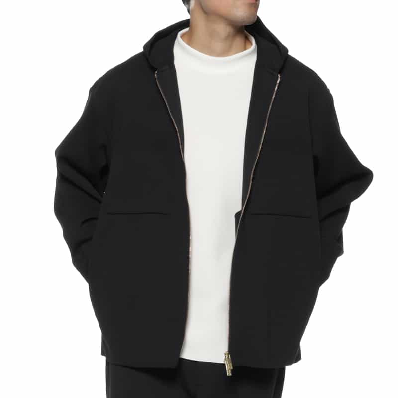 CFCL CFCL＜シーエフシーエル＞ フード付ジップアッププルオーバー BLACK