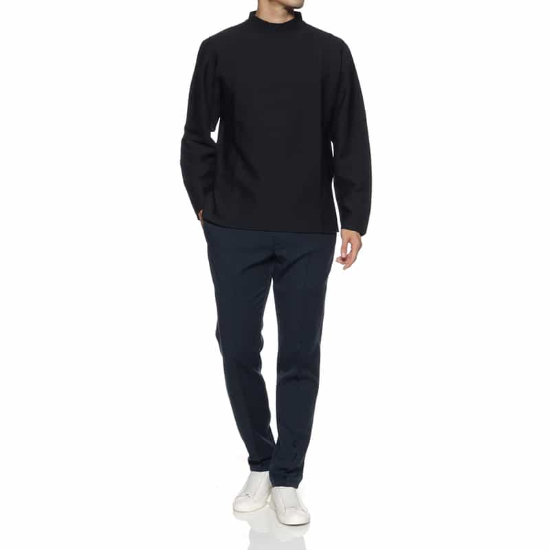 CFCL CFCL＜シーエフシーエル＞ モックネックロングスリーブTシャツ NAVY