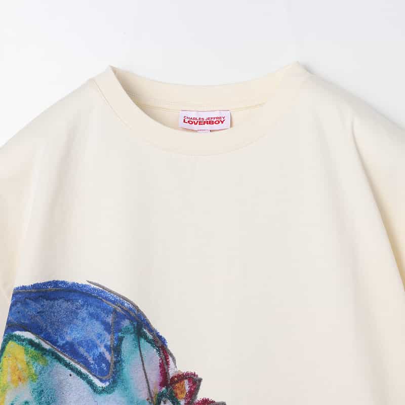 CHARLES JEFFREY LOVERBOY CHARLES JEFFREY LOVERBOY＜チャールズ ジェフリー ラバーボーイ＞ グラフィックTシャツ IVORY