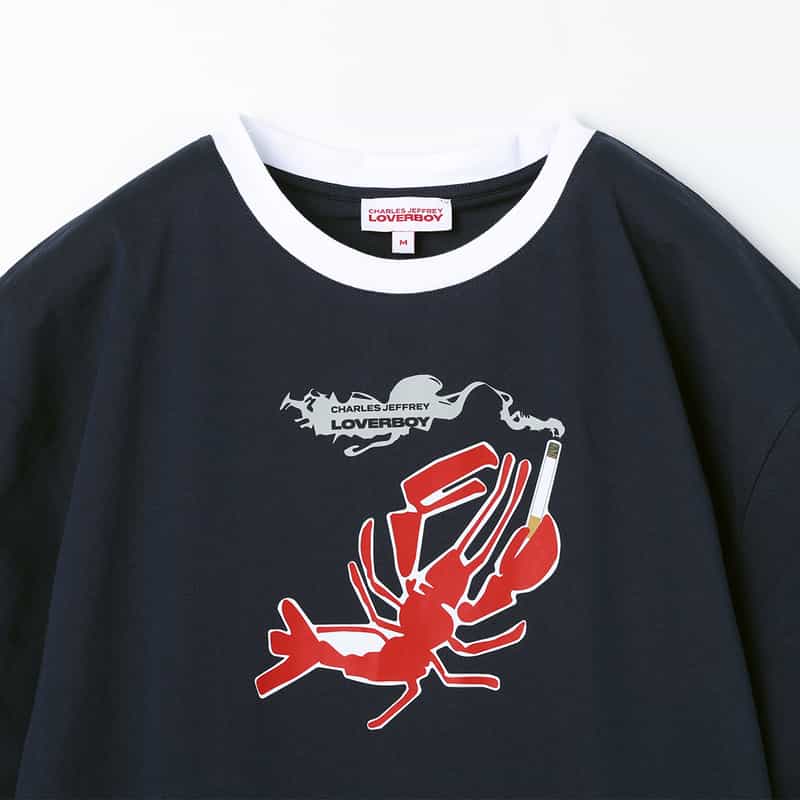 CHARLES JEFFREY LOVERBOY CHARLES JEFFREY LOVERBOY＜チャールズ ジェフリー ラバーボーイ＞ リンガーTシャツ NAVY