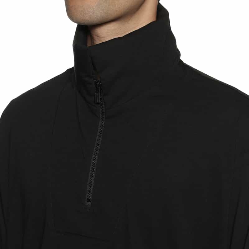 YOHJI YAMAMOTO YOHJI YAMAMOTO ＜ヨウジ ヤマモト＞ ハーフジップカットソー BLACK