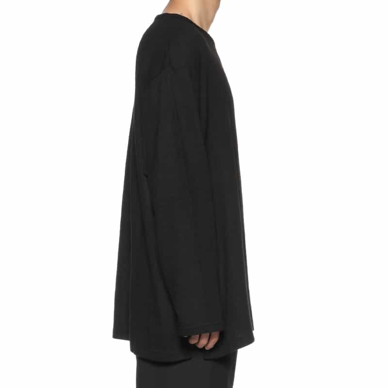 YOHJI YAMAMOTO YOHJI YAMAMOTO ＜ヨウジ ヤマモト＞ ロングスリーブニットプルオーバー BLACK