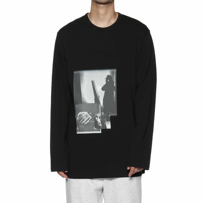 YOHJI YAMAMOTO YOHJI YAMAMOTO ＜ヨウジ ヤマモト＞ プリントTシャツ BLACK