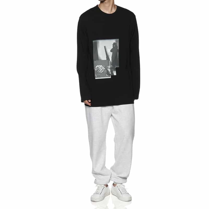 YOHJI YAMAMOTO YOHJI YAMAMOTO ＜ヨウジ ヤマモト＞ プリントTシャツ BLACK