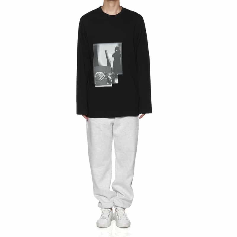YOHJI YAMAMOTO YOHJI YAMAMOTO ＜ヨウジ ヤマモト＞ プリントTシャツ BLACK