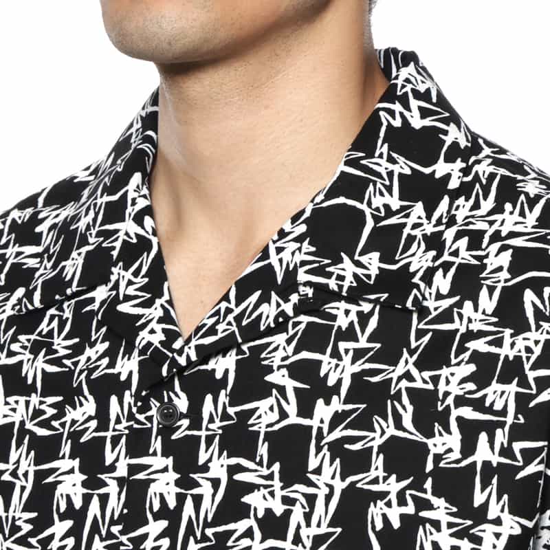 YOHJI YAMAMOTO YOHJI YAMAMOTO ＜ヨウジ ヤマモト＞ オープンカラーシャツ BLACK