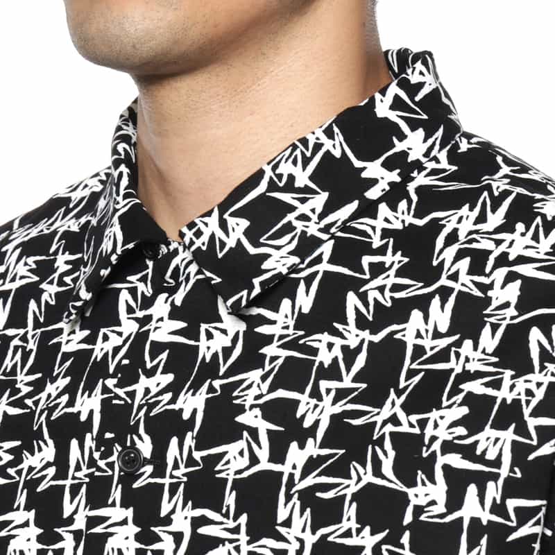 YOHJI YAMAMOTO YOHJI YAMAMOTO ＜ヨウジ ヤマモト＞ オープンカラーシャツ BLACK