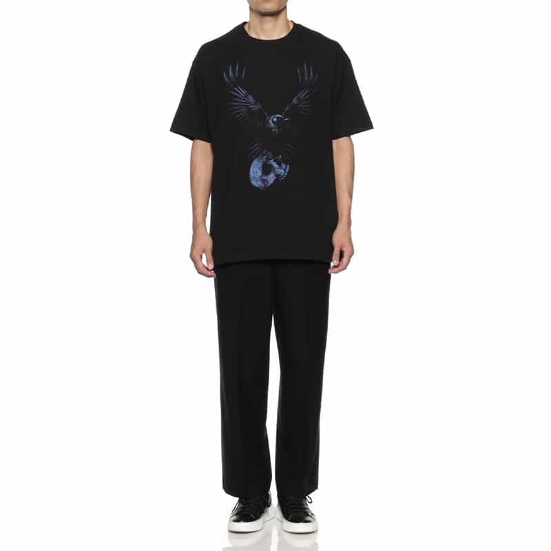 YOHJI YAMAMOTO YOHJI YAMAMOTO ＜ヨウジ ヤマモト＞ プリントTシャツ BLACK