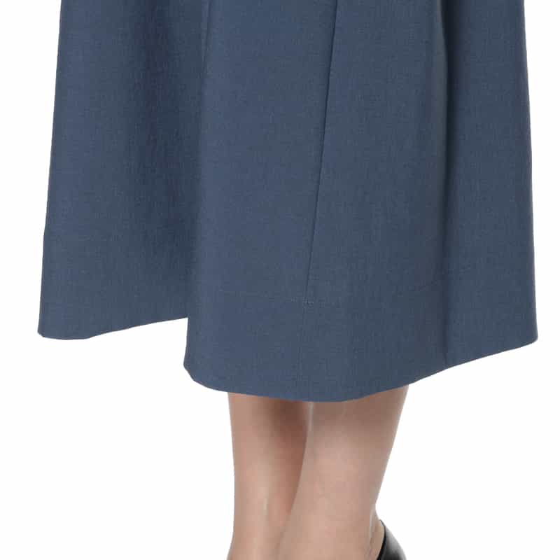 BARNEYS NEW YORK ウォッシャブル フレアスリーブドレス BLUE