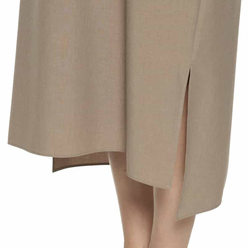 BARNEYS NEW YORK ウォッシャブル ボウタイドレス BEIGE