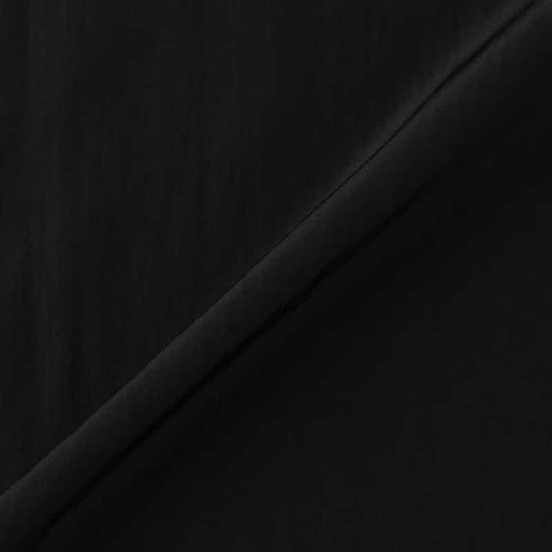 BARNEYS NEW YORK ウォッシャブル ギャザースリーブブラウス BLACK