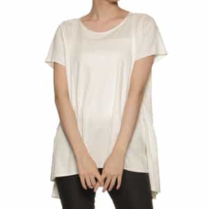 ウォッシャブル バッグギャザー アシンメトリーカットソー