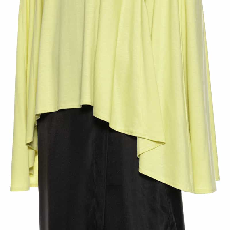 BARNEYS NEW YORK ウォッシャブル バッグギャザー アシンメトリーカットソー YELLOW