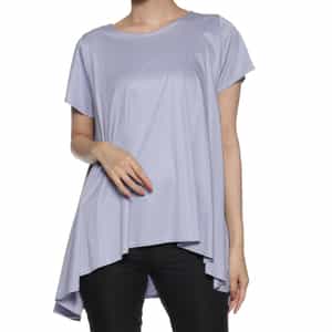 ウォッシャブル バッグギャザー アシンメトリーカットソー