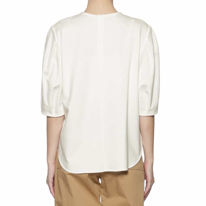 BARNEYS NEW YORK ウォッシャブル バルーンスリーブカットソー WHITE