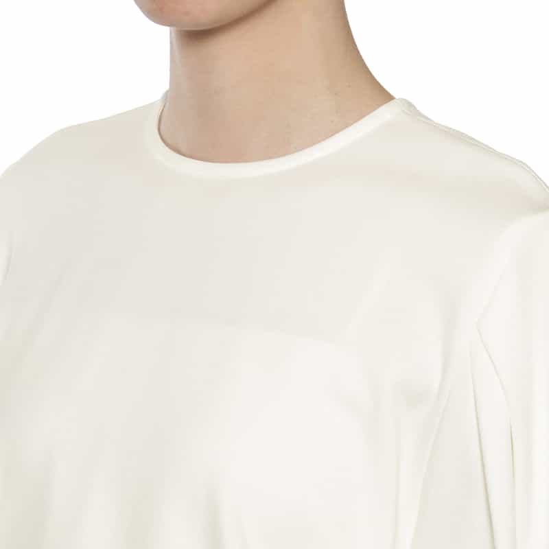 BARNEYS NEW YORK ウォッシャブル バルーンスリーブカットソー WHITE