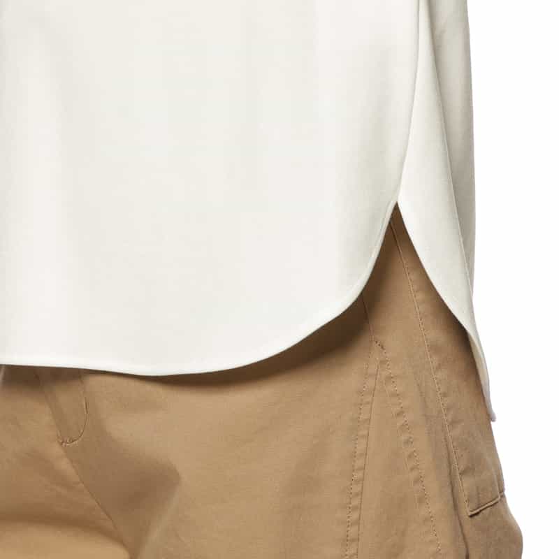 BARNEYS NEW YORK ウォッシャブル バルーンスリーブカットソー WHITE