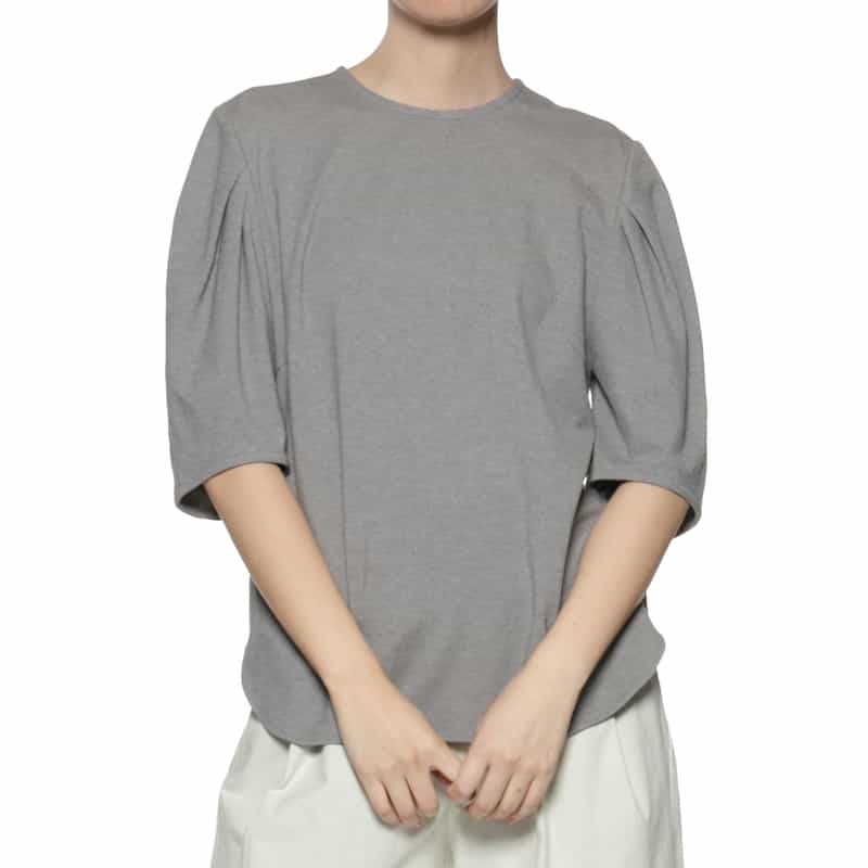 BARNEYS NEW YORK ウォッシャブル バルーンスリーブカットソー GRAY