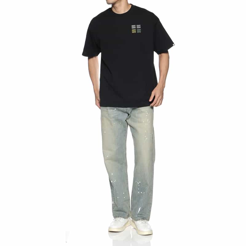 CITY COUNTRY CITY CITY COUNTRY CITY ＜シティーカントリーシティー＞ ロゴ入りTシャツ BLACK