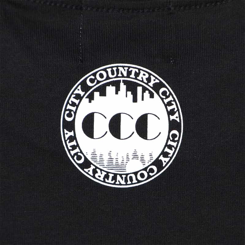 CITY COUNTRY CITY CITY COUNTRY CITY ＜シティーカントリーシティー＞ ロゴ入りTシャツ BLACK