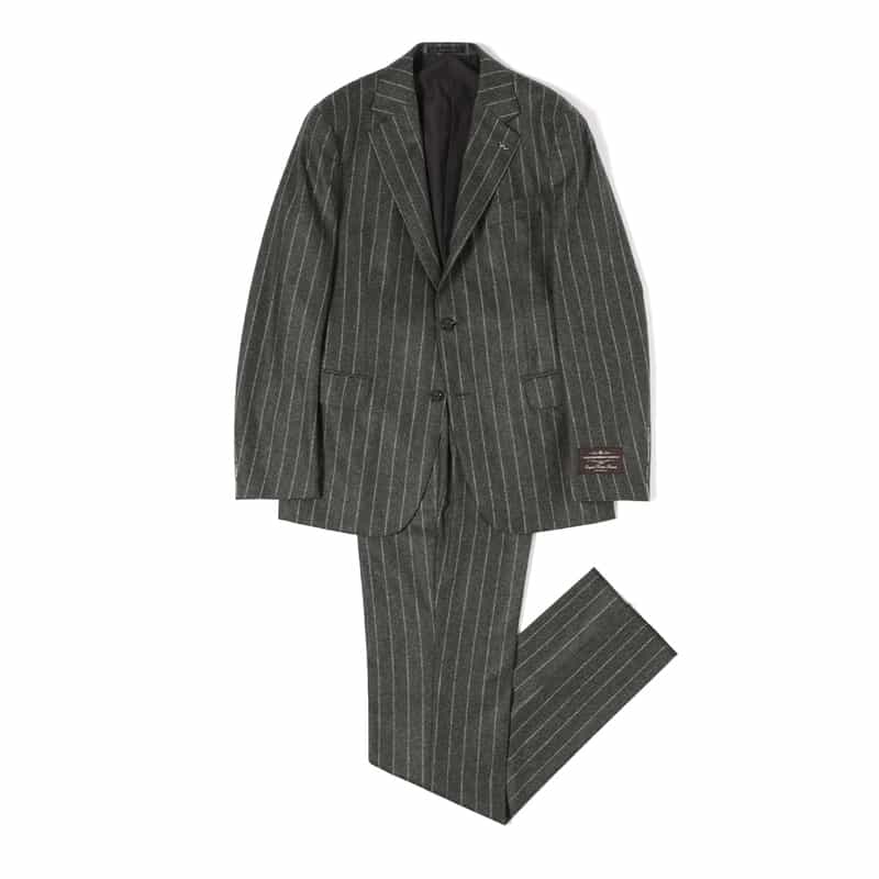 BARNEYS NEW YORK チョークストライプ柄スーツ"MADISON" GRAY