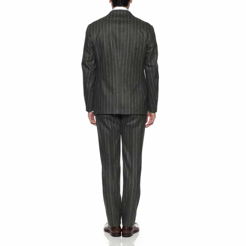 BARNEYS NEW YORK チョークストライプ柄スーツ"MADISON" GRAY