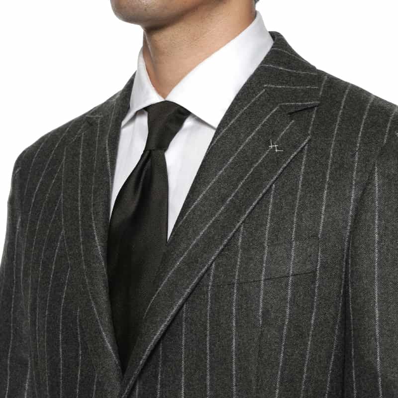 BARNEYS NEW YORK チョークストライプ柄スーツ"MADISON" GRAY