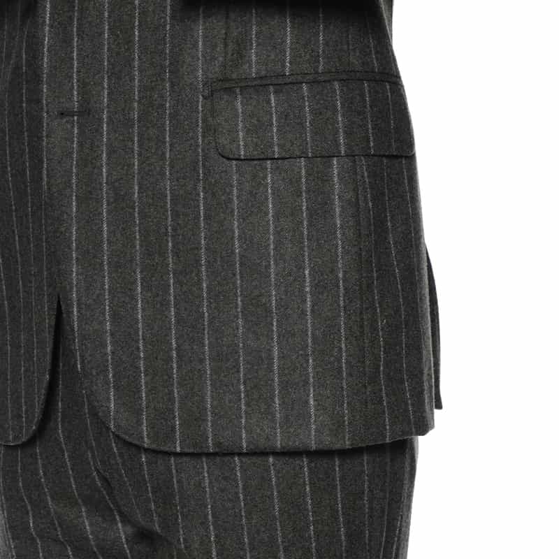 BARNEYS NEW YORK チョークストライプ柄スーツ"MADISON" GRAY