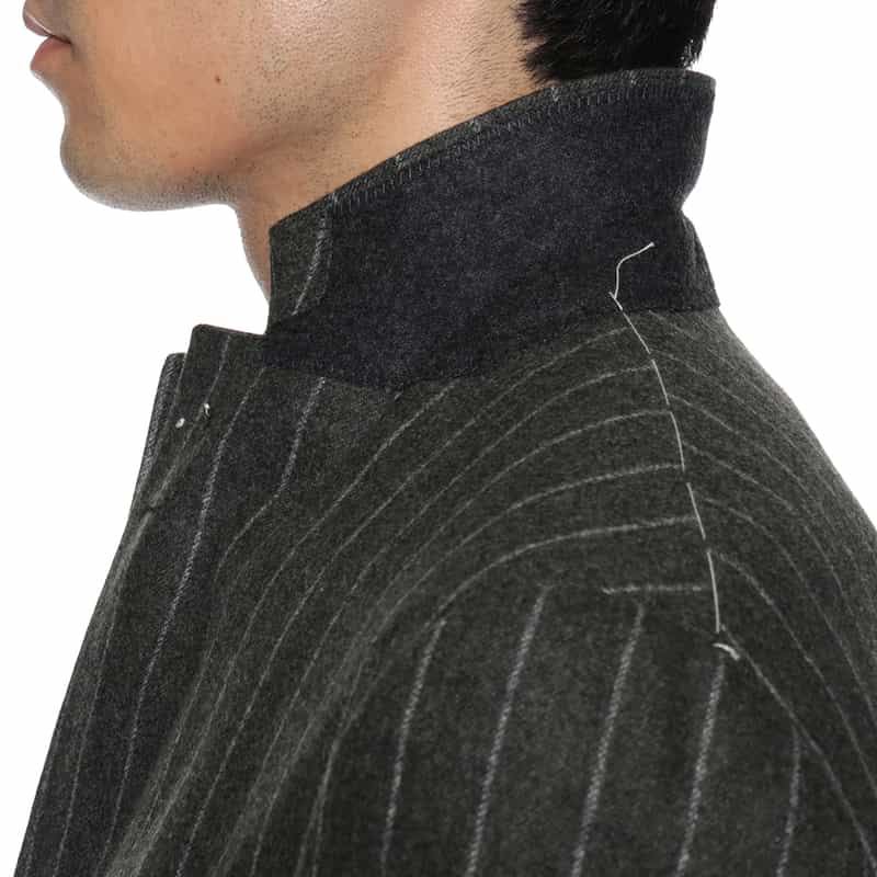 BARNEYS NEW YORK チョークストライプ柄スーツ"MADISON" GRAY