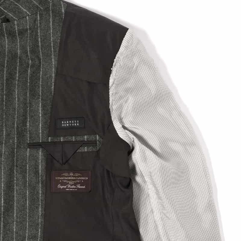 BARNEYS NEW YORK チョークストライプ柄スーツ"MADISON" GRAY