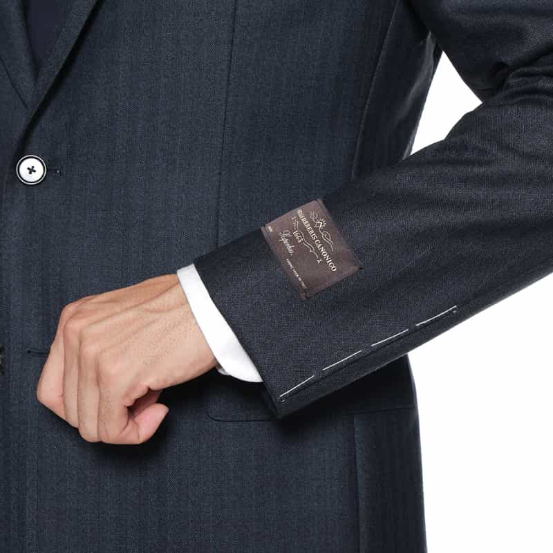 BARNEYS NEW YORK シャドーストライプ柄スーツ"MADISON" NAVY