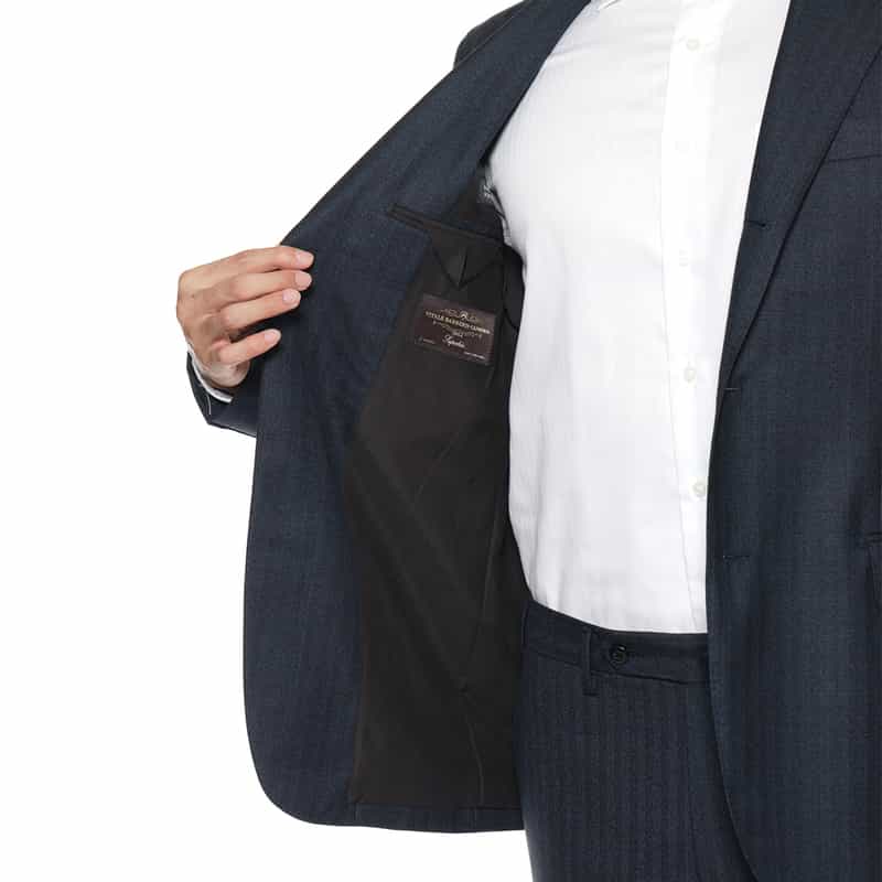 BARNEYS NEW YORK シャドーストライプ柄スーツ"MADISON" NAVY