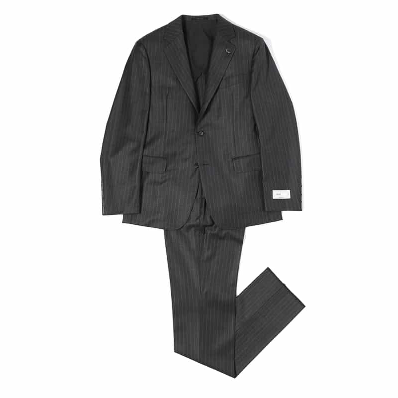 BARNEYS NEW YORK ストライプ柄スーツ"MADISON" DARK GRAY