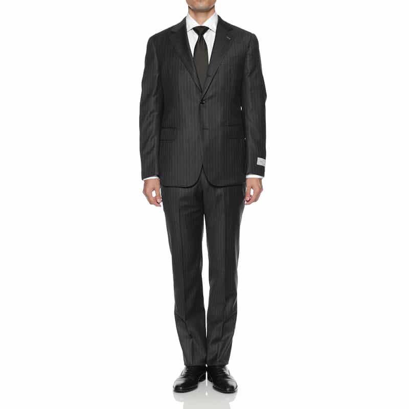 BARNEYS NEW YORK ストライプ柄スーツ"MADISON" DARK GRAY