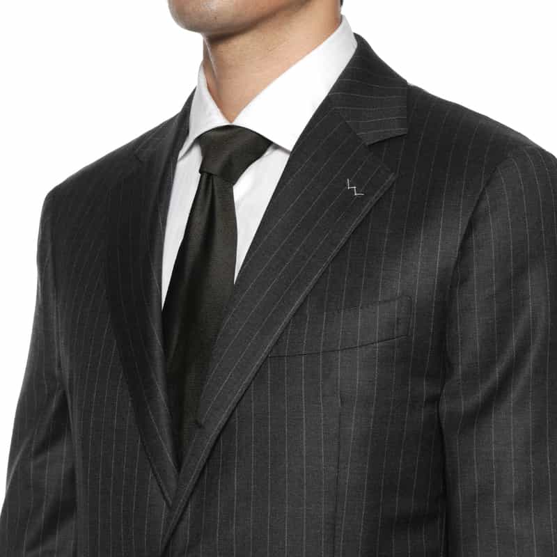 BARNEYS NEW YORK ストライプ柄スーツ"MADISON" DARK GRAY