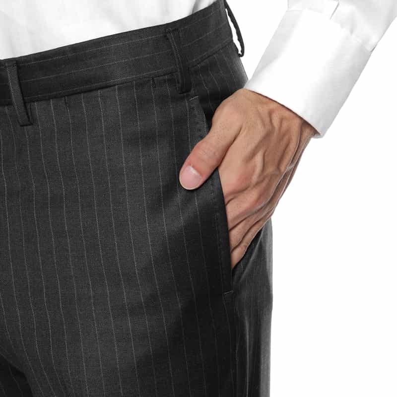 BARNEYS NEW YORK ストライプ柄スーツ"MADISON" DARK GRAY